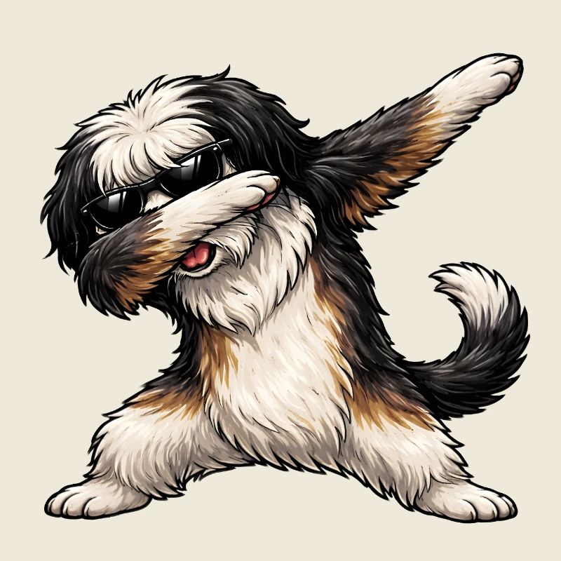 Dabbing Tibet Terrier