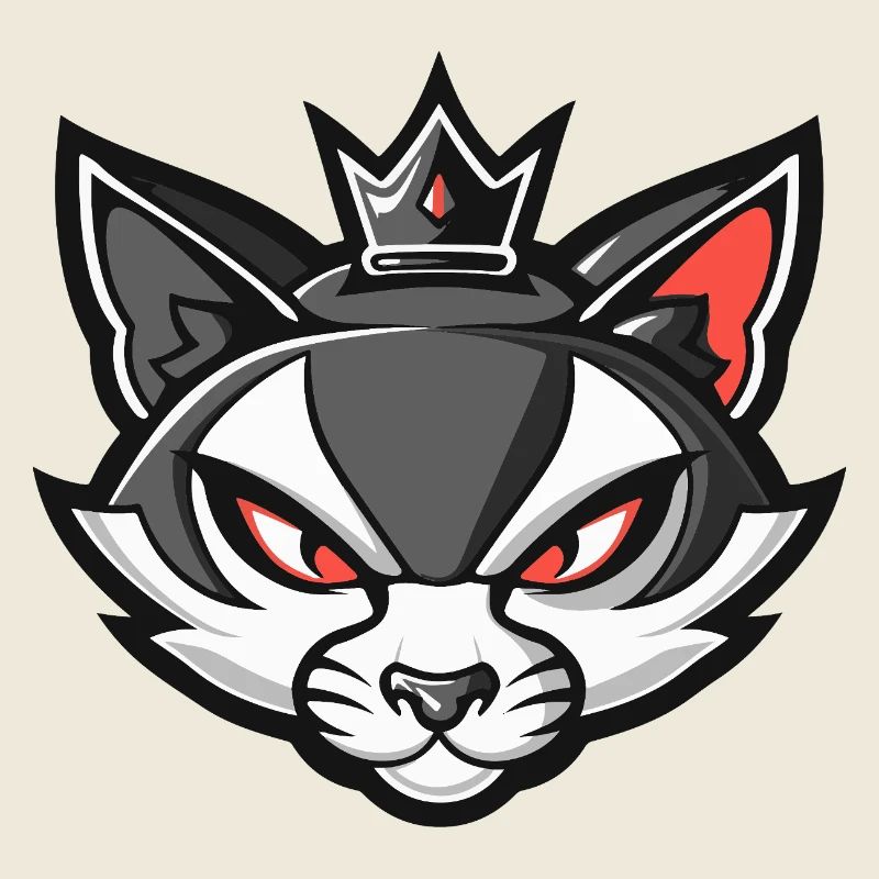 Katze Kopf Krone