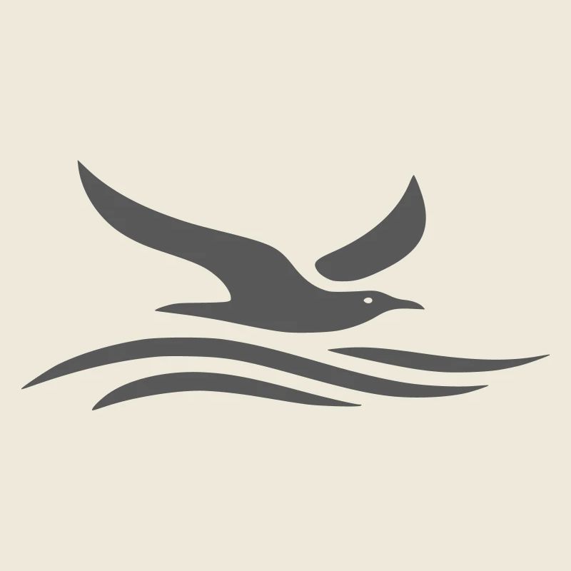 Möwe über dem Meer