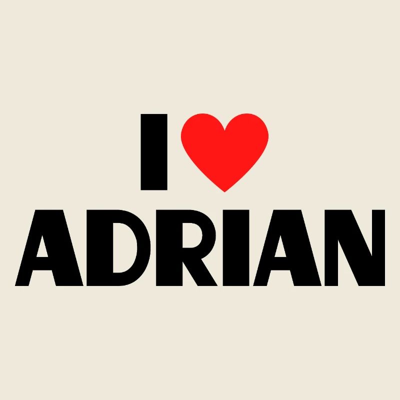 J'aime Adrian Red Heart Love Fan Gift