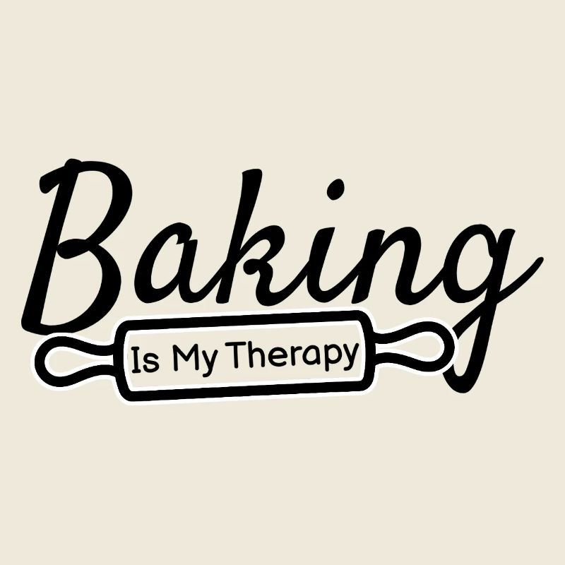 Baking Is My Therapy – Backen Spruch