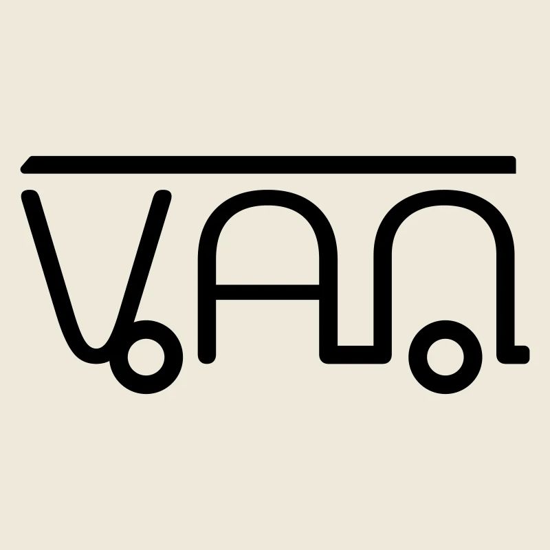Illustration de Van Camper faite de lettres