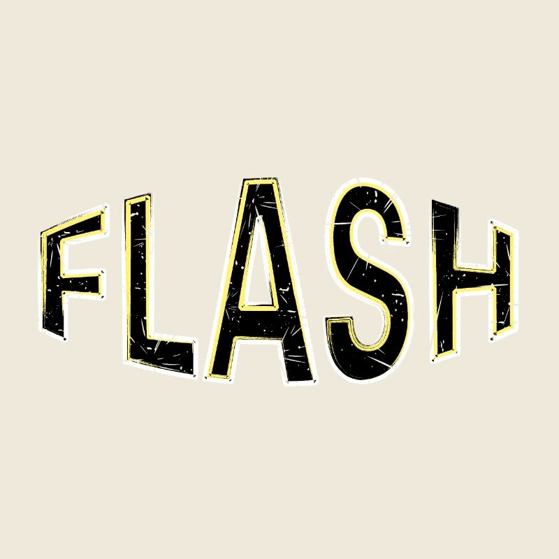Étiquette FLASH avec flashs