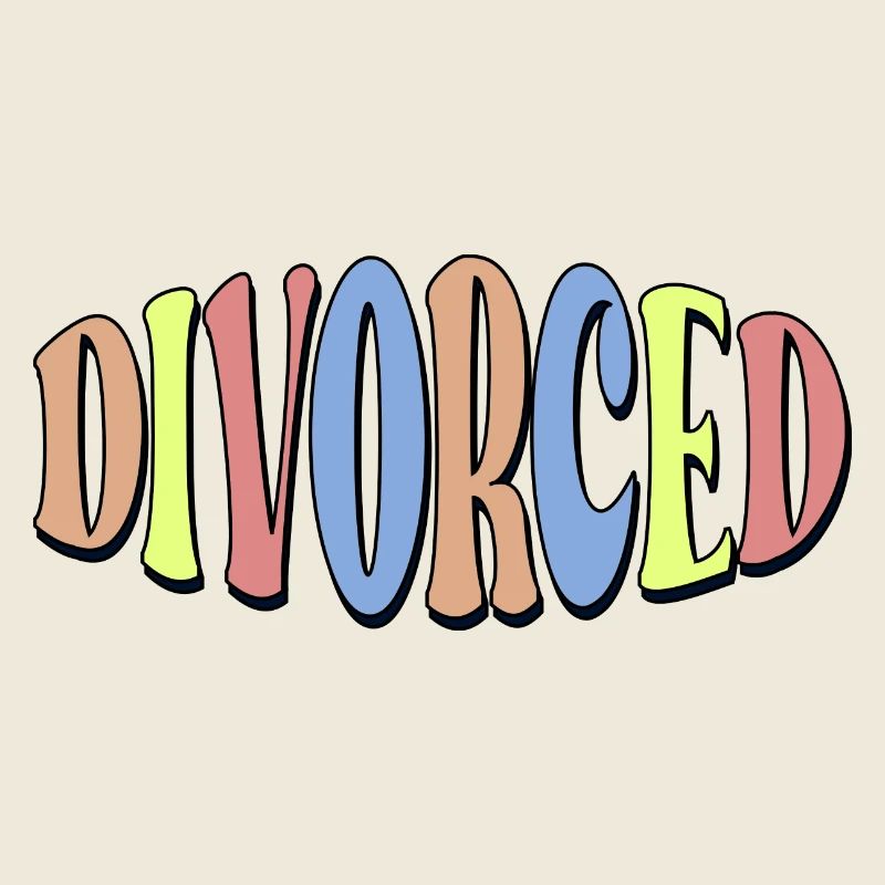 LETTERING DIVORCED - SINGLE DIVORCE