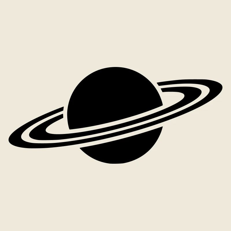 Saturn Planet Ring Silhouette