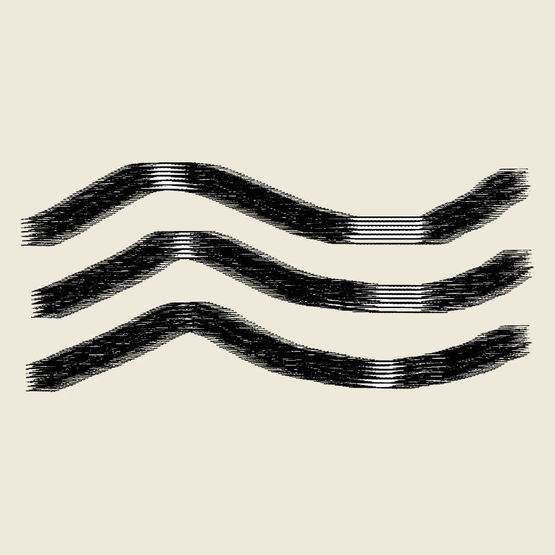 Black and white wavy line