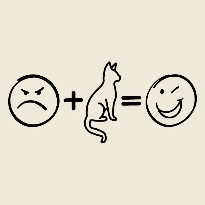 Minimalistische Katzen Silhouette