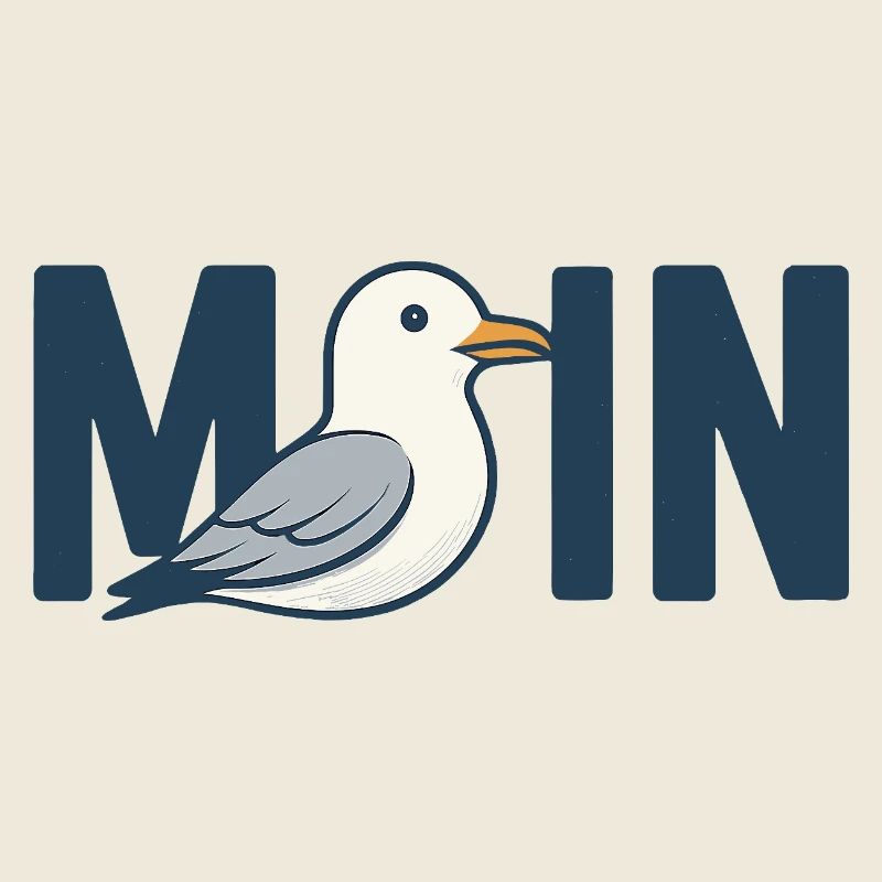 Moin Strandvogel Illustration Meer Nordsee Ostsee