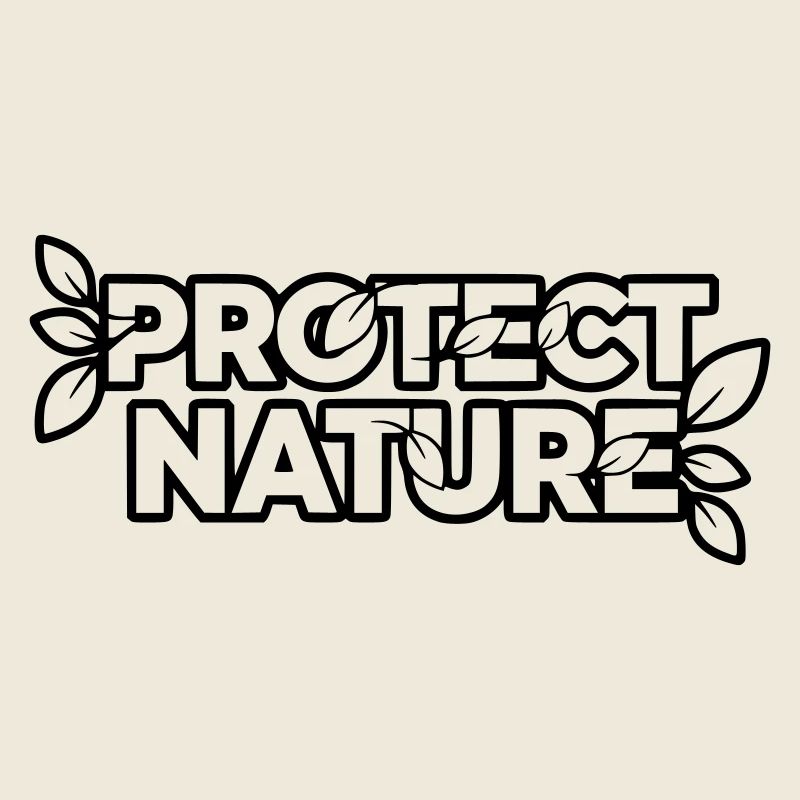 Protect Nature | Umweltschutz Statement Vektor