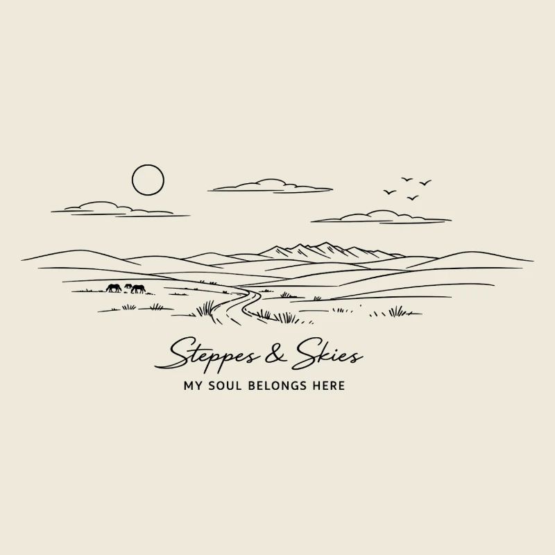 Steppes & Skies: Kasachstan Steppe Minimalist