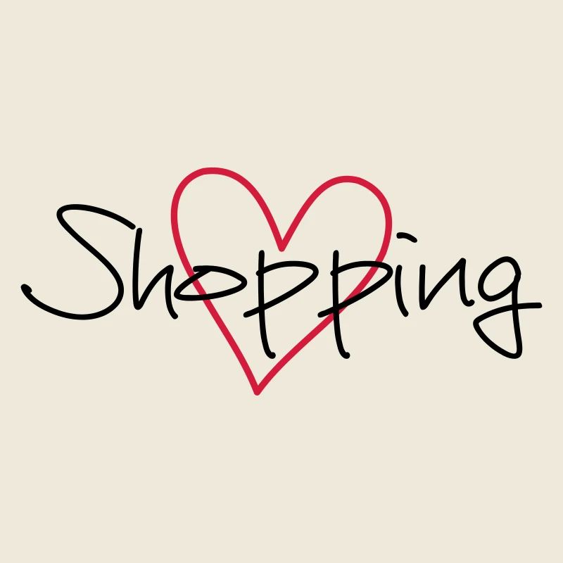 shopping Herz Ich liebe shopping Geschenk