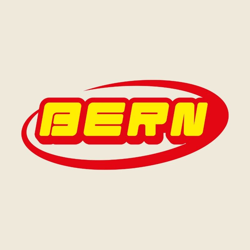 Bern Neon Logo Gelb Rot