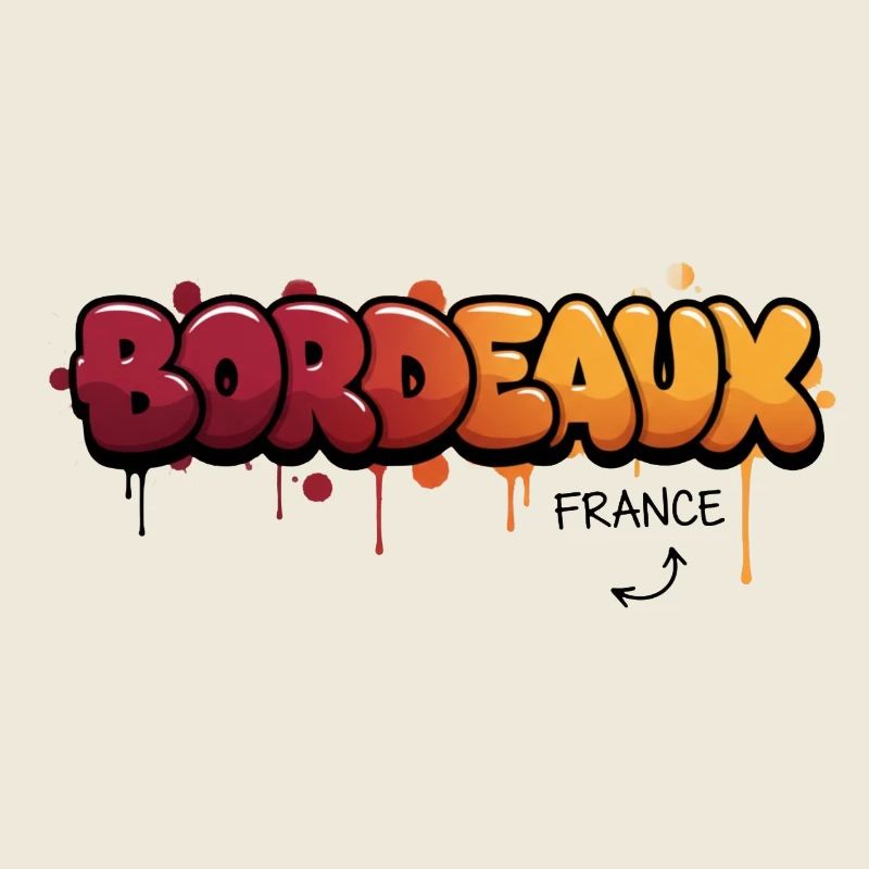 Bordeaux graffiti city logo