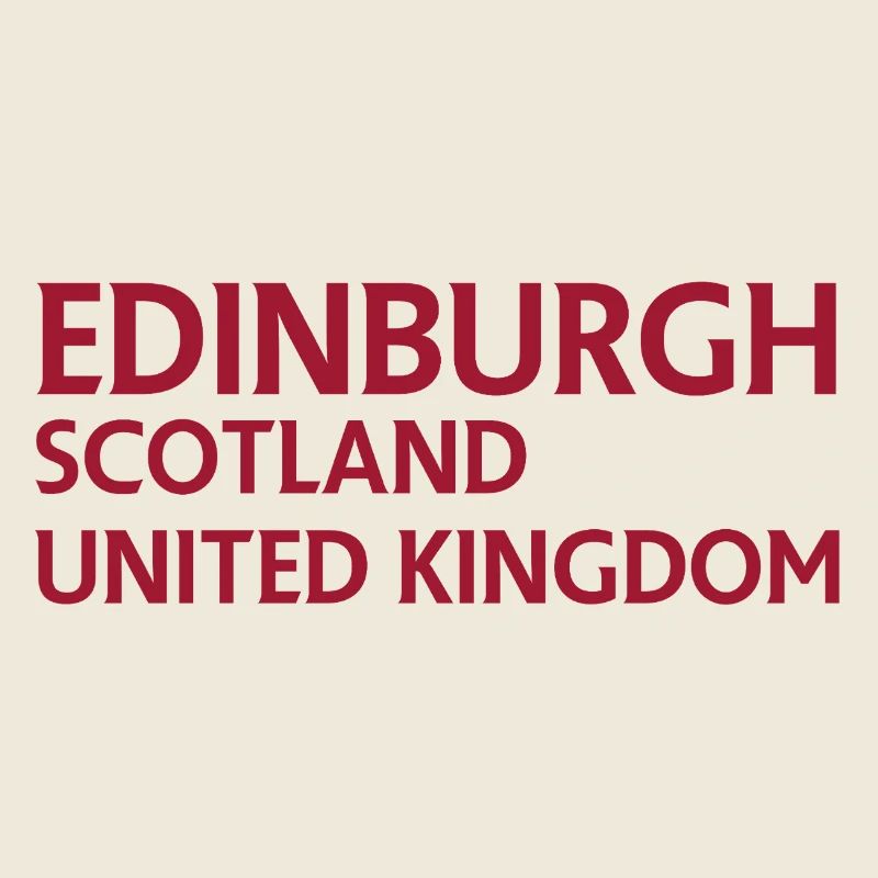 Édimbourg – Écosse Textdesign