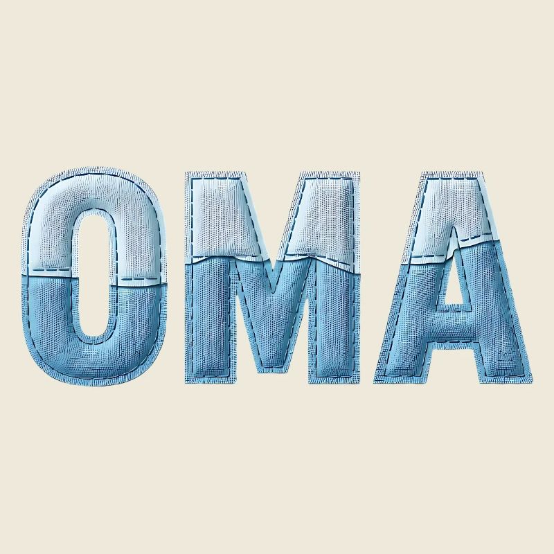 Granny Denim Lettering Patchwork Trend