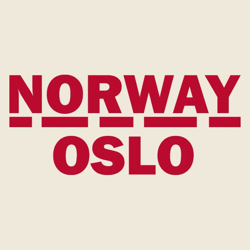 Oslo Nordic Retro Typography Tee