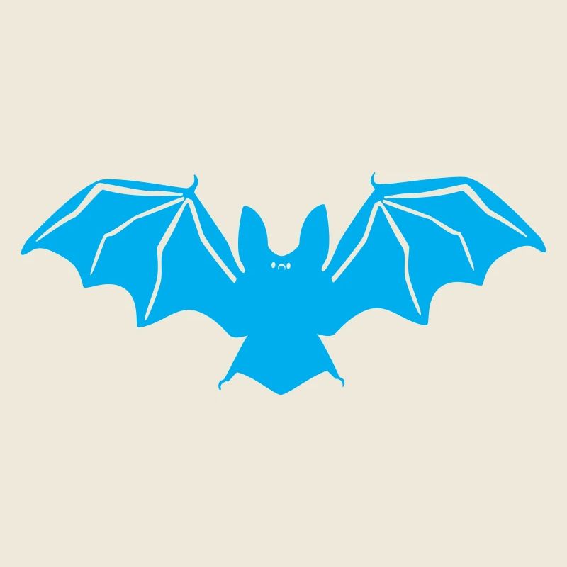 Blue Bat Silhouette