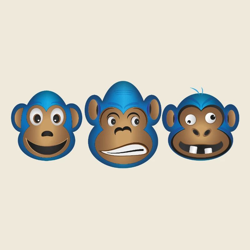 Blue Monkey Trio Expressions