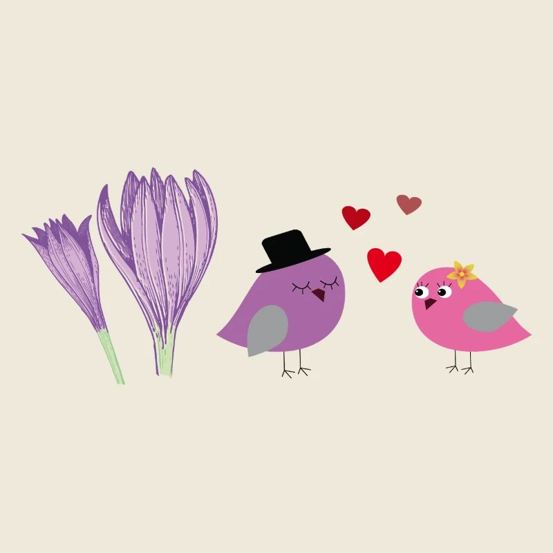 Oiseaux amoureux
