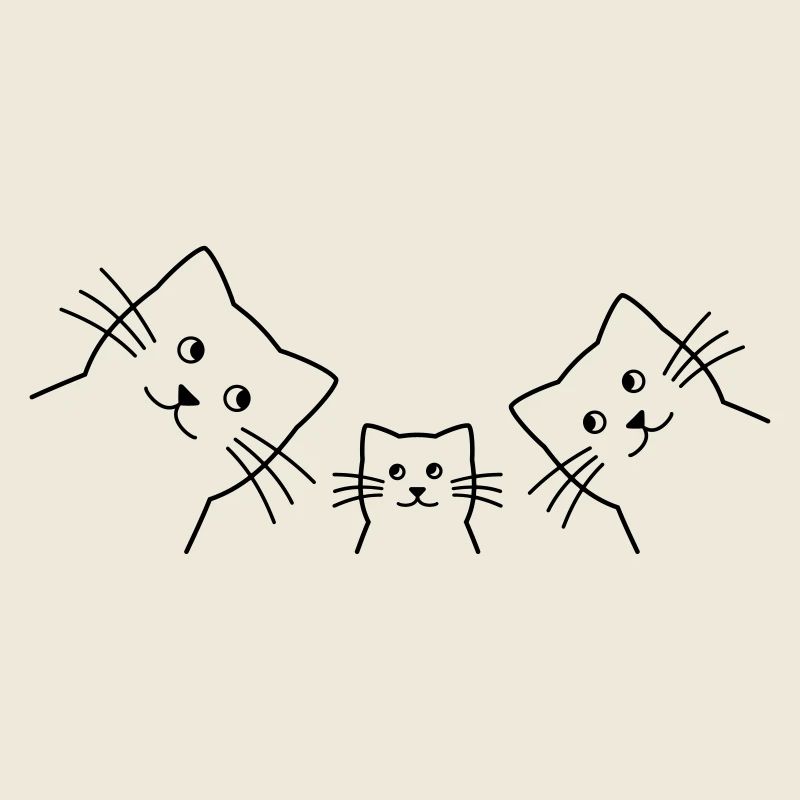 Kätzchen Katzen Familie Liebe Geschenkidee