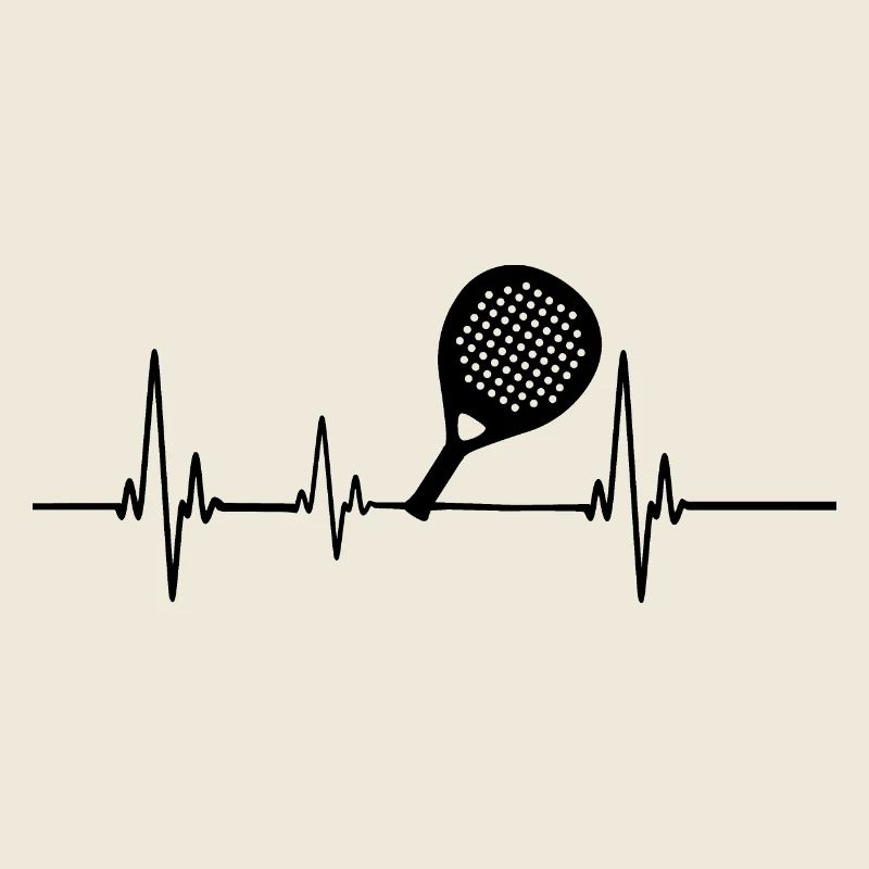 Padel Heartbeat design black