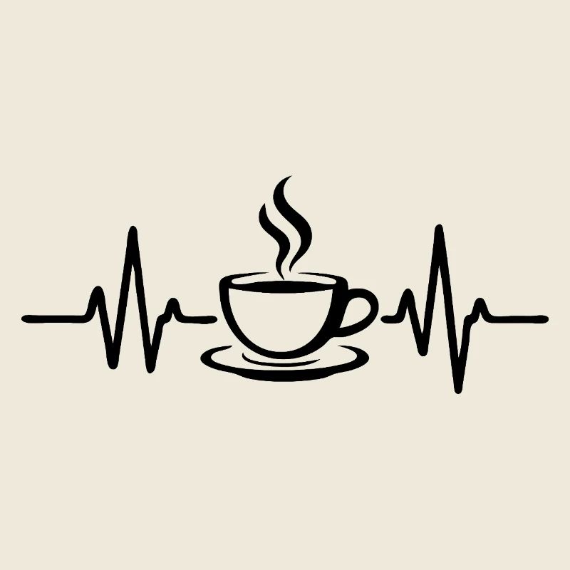 Broken Heart Coffee Cup Minimalist Line Design