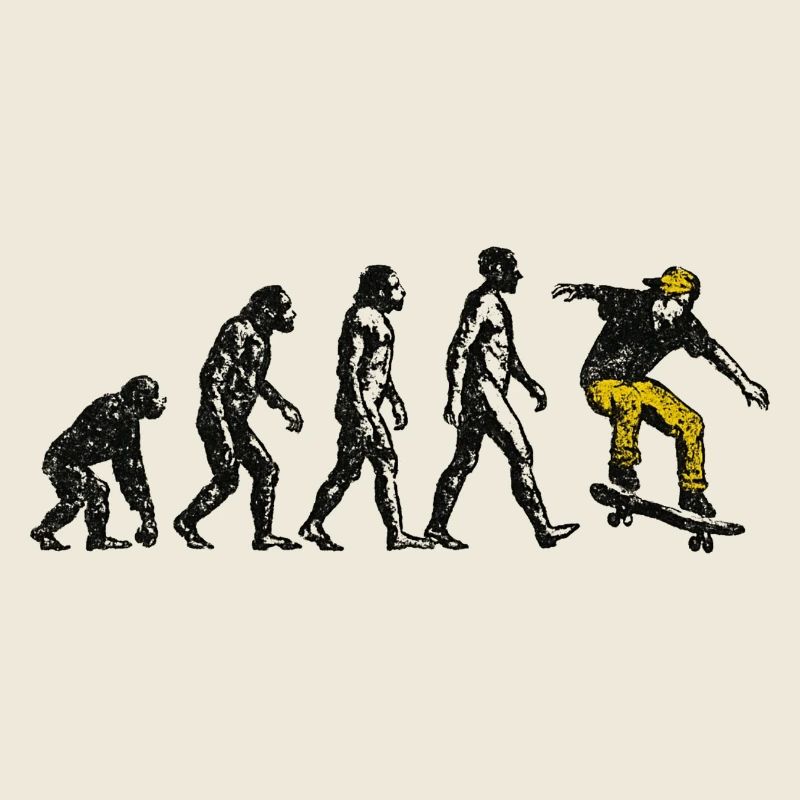 Evolution Skateboarder – Grunge Skate Design