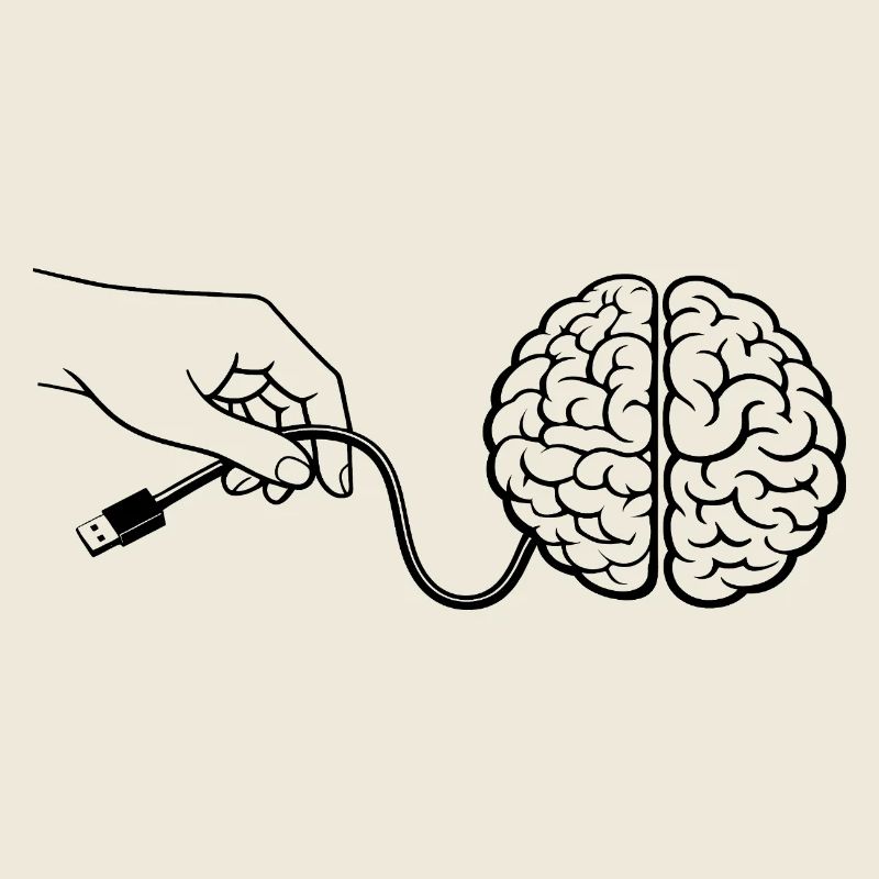Brain Head Cable Connector Artificial Intelligence