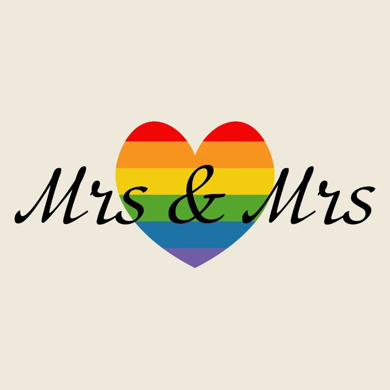 Mme et Mme Rainbow Heart LGBT lgbtqi queer