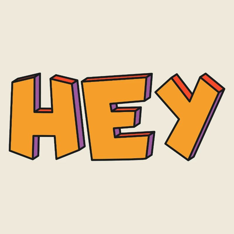 Hey 3D Retro in Orange