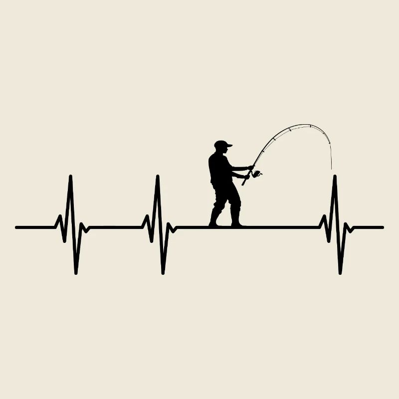 Angler Angeln Herzschlag