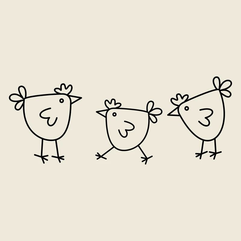 Poulet Poulet Poule conception de poulet minimalement simple