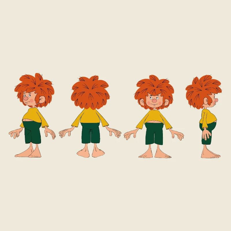 Pumuckl Sous Différents Angles