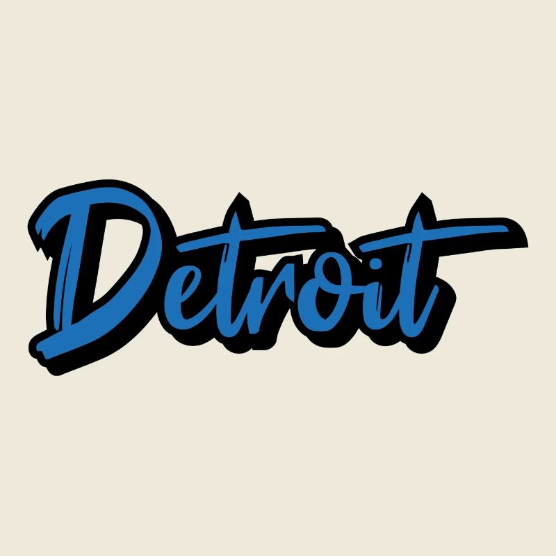 Detroit Script Blau