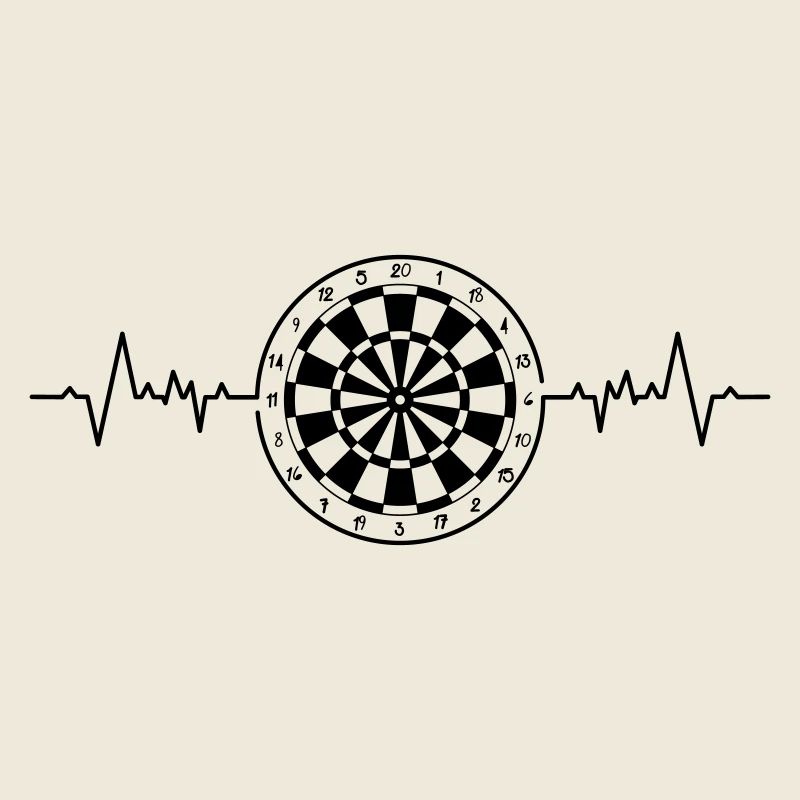 Jeu de battement de cœur de jeu de fléchettes / jeu de fréquence cardiaque de jeu de fléchettes