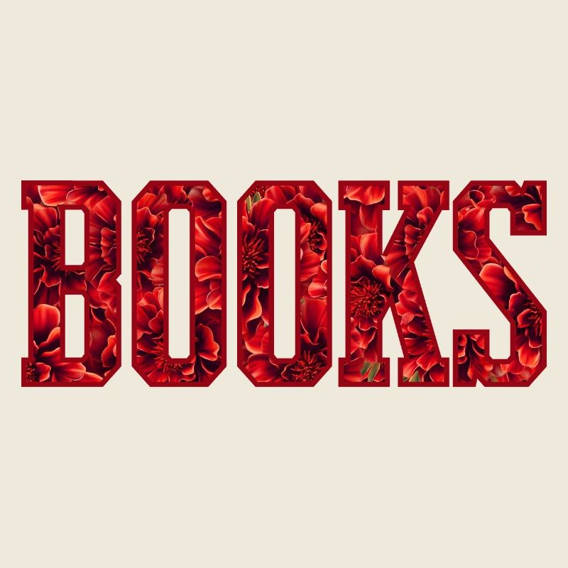 Rote Blumenbuchstaben Buch