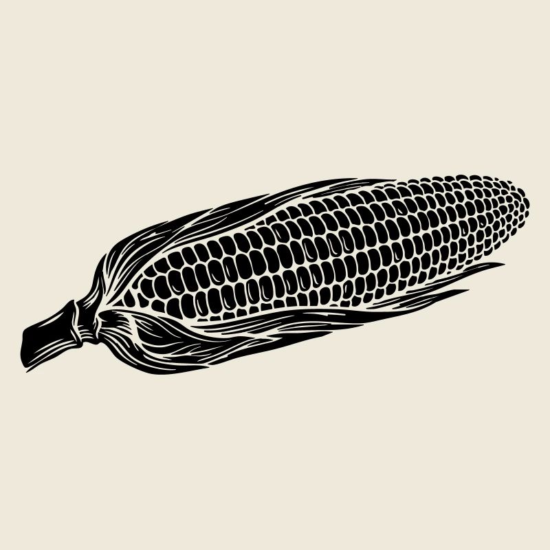 Corn on Cob Silhouette