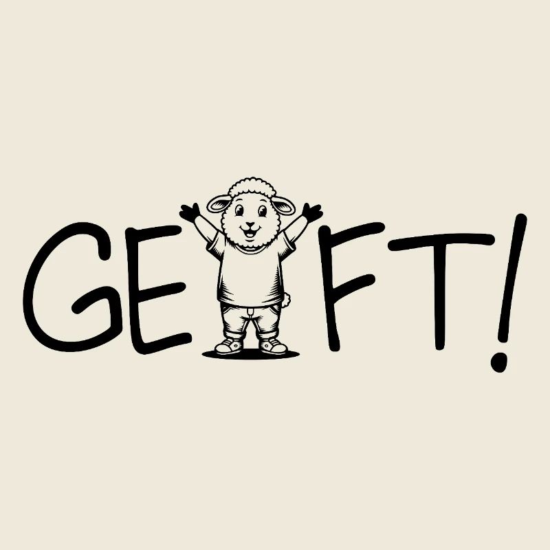 Geschafft! Schaf Glück Freude Abschluss Prüfung