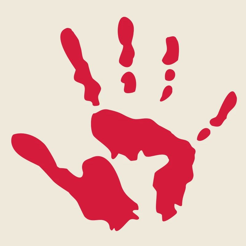 Abstrakte Handform mit lebendiger Farbe