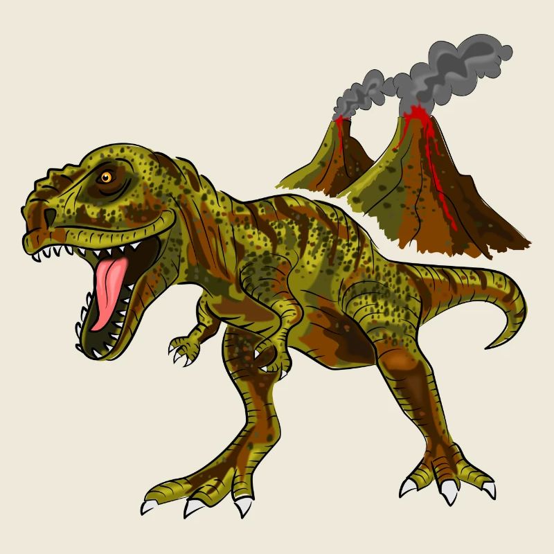 Dinosaurier Vulkan