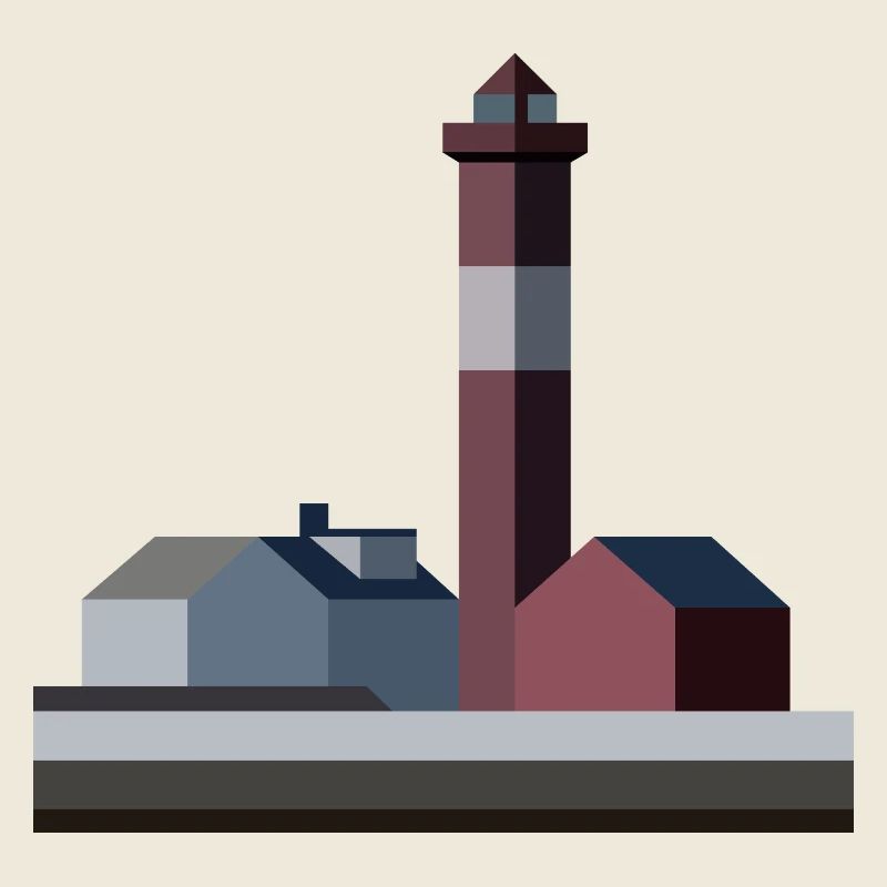 Stilisierter Seestern-Leuchtturm