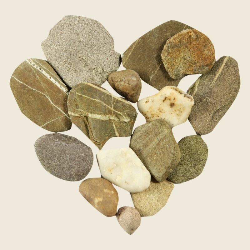 Natürliche Steine in einer Herz Form