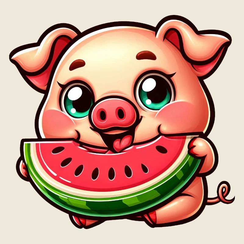 Cochon sucré au melon Vacances d’été Fermier
