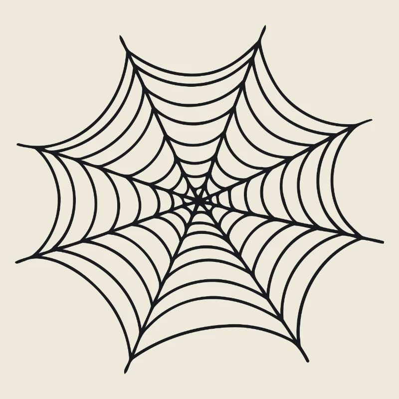 Toile d'Araignée Minimaliste Noire