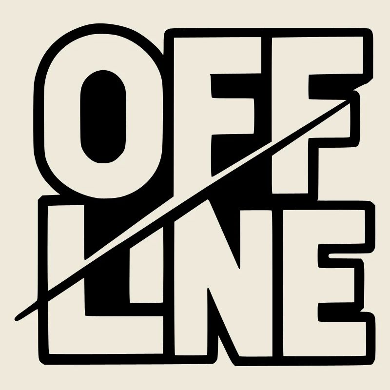 Offline Schriftzug - Typografie Design