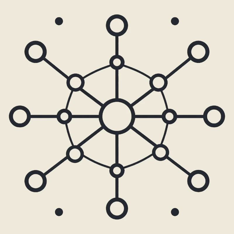 Central Network Star Pattern