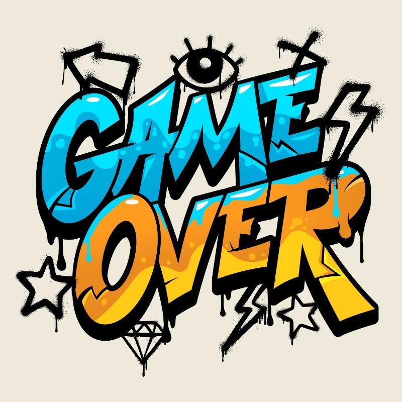 Game Over Neon Splash