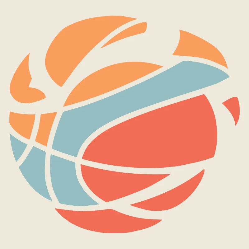 Abstract Basketball Burst