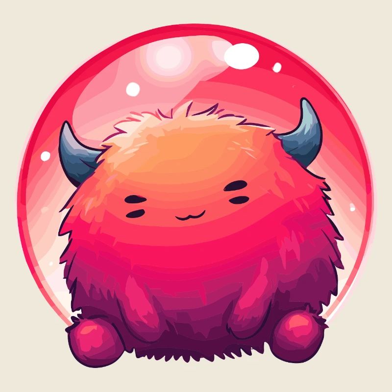 Fluffy Monster Face Gradient