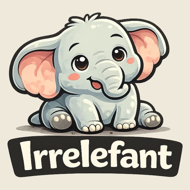 Irrelefant Wortwitz Irrelevant Elefant Shirt